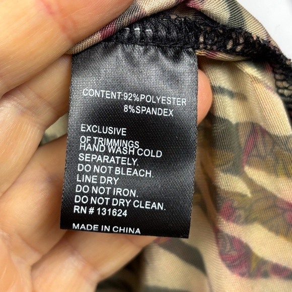 Women's Long Sleeve Velvet Burnout Tunic Top Button Up Sz L Boho Gypsy Caleoas - Picture 7 of 12